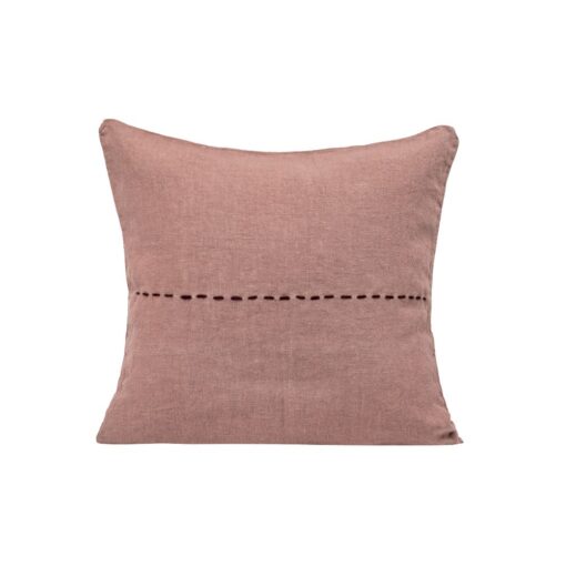 Coussin en lin avec détails faits-main, modèle MOLLYB coloris Rosebud