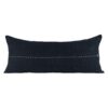 Coussin en lin avec broderie faite-main 5 Coussin en lin avec broderie artisanale SMOOTHIEB Charbon