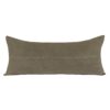 Coussin en lin avec broderie artisanale SMOOTHIEB Kaki