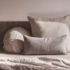 Coussin en lin avec broderie faite-main 3 Coussin en lin avec broderie artisanale SMOOTHIEB Orage