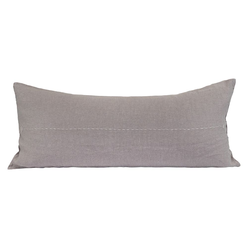 Coussin en lin avec broderie faite-main 1 Coussin en lin avec broderie artisanale SMOOTHIEB Orage