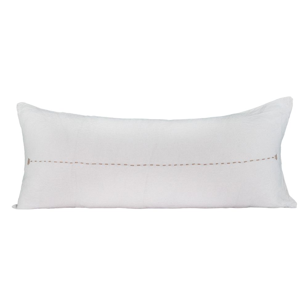 Coussin en lin avec broderie faite-main 1 Coussin en lin avec broderie artisanale SMOOTHIEB Plume