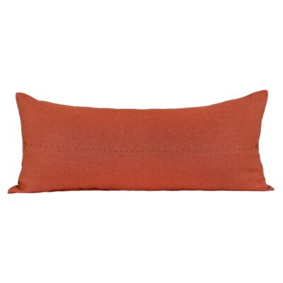 Coussin en lin avec broderie artisanale SMOOTHIEB Terre Brûlée