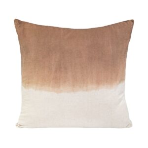 Taie d'oreiller en coton 65x65 cm avec teinture deep dye Noisette