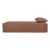 Banquette d'extérieur sans dossier, en acrylique teint en masse, DAYBED PIPING OUTDOOR, coloris Chocolate