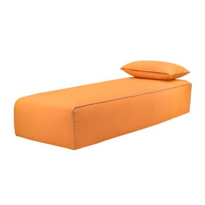 Banquette d'extérieur sans dossier, en acrylique teint en masse, DAYBED PIPING OUTDOOR, coloris Pop