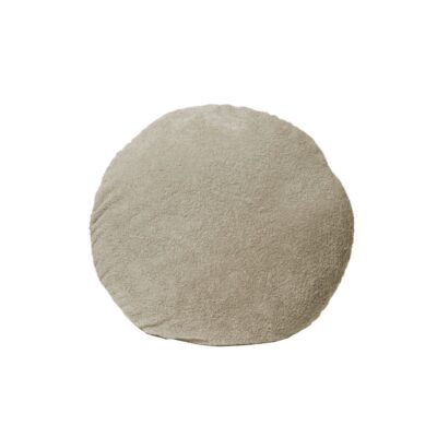 coussin rond d'extérieur en éponge, coloris warm grey