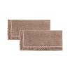 Lot de 2 serviettes de table en coton flammé 12 Lot de 2 serviettes de table en coton flammé MARINARA en coloris Rhum du thème MAMA MIA