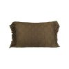 Coussin en coton motif alvéolé, modèle FARMER coloris Bronze