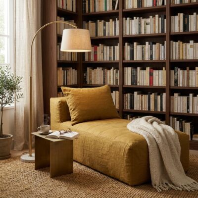 Méridienne en lin lavé SLOW CHILL Butternut