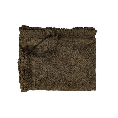 Plaid en coton à motif alvéolé, modèle FLIRT coloris Bronze