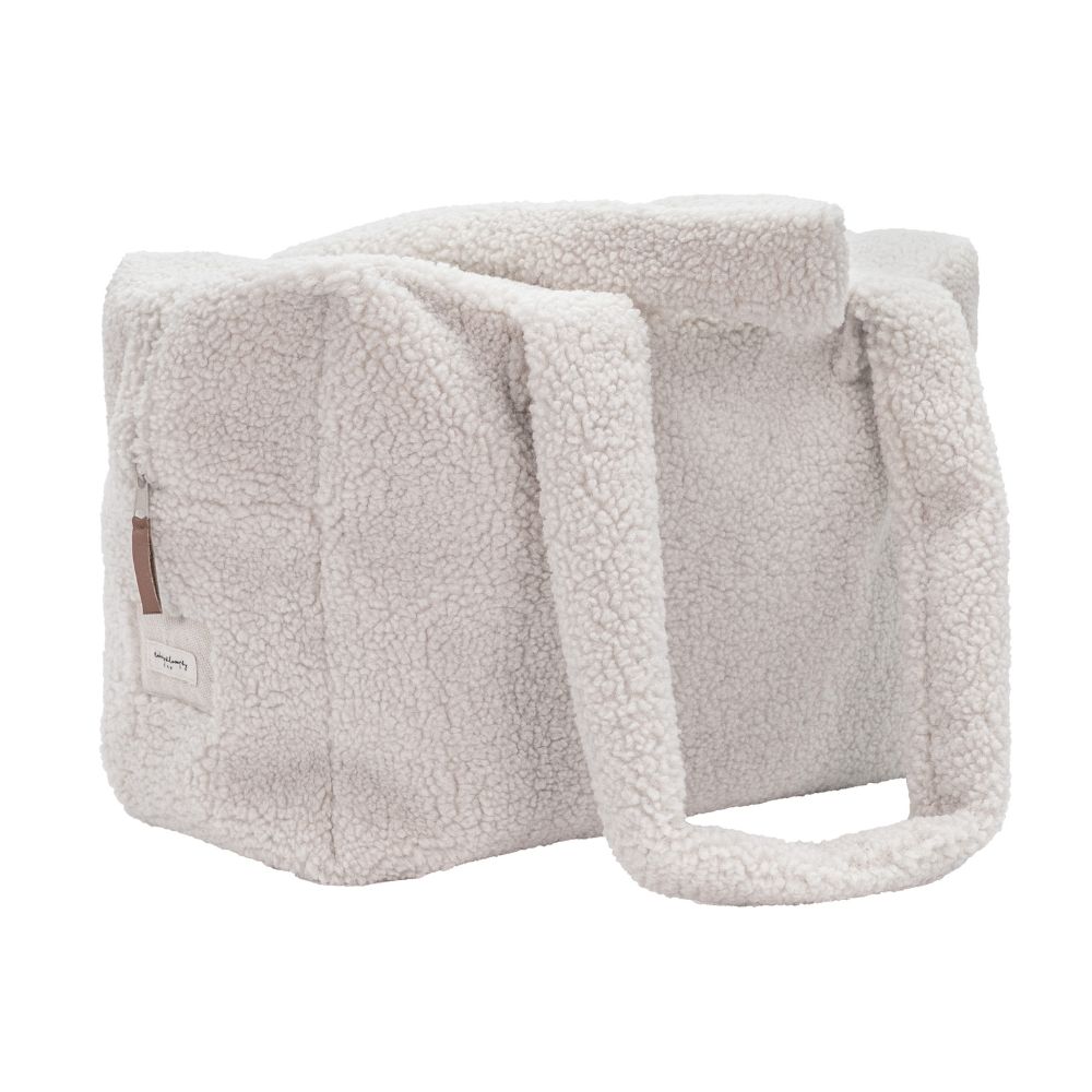 Sac week-end en fausse fourrure 1 Sac bagage en fausse fourrure VADROUILLE Beige