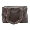 sac bagage en fausse fourrure VADROUILLE Cacao Panda fiche produit packshot 2