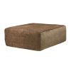 Pouf en velours chenille SLOW POUF en coloris Noisette