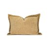 coussin bi color 40x60 ZORRO NOISETTE MACADAMIA refuge and flowers fiche produit face macadamia