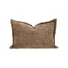 coussin bi color 40x60 ZORRO NOISETTE MACADAMIA refuge and flowers fiche produit face noisette