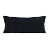 Coussin en lin 30x70, modèle uni, SMOOTHIE, brut- coloris Charbon