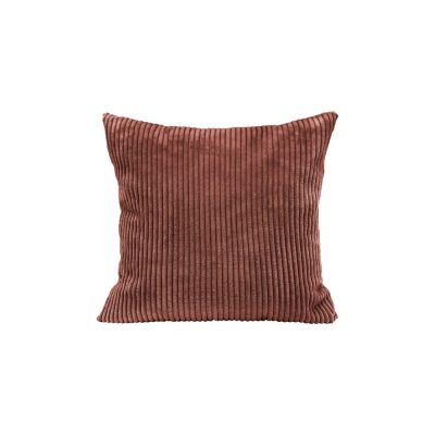 Coussin en velours côtelé LOOM coloris CINNAMON thème Fleur de Velours