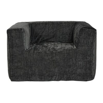 Fauteuil en velours 1 place CUB Anthracite