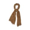 Étole en gaze de lin avec finition frangée, LIBECCIO, coloris Camel, thème Primavera