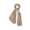 Étole en gaze de lin avec finition frangée, LIBECCIO, coloris Natural, thème Primavera