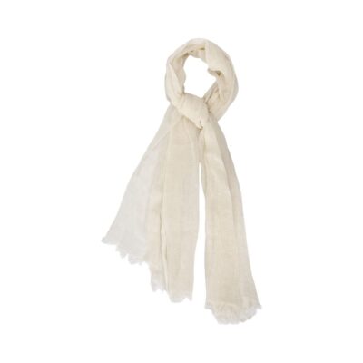 Étole en gaze de lin avec finition frangée, LIBECCIO, coloris Safari, thème Primavera