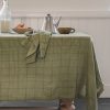 Nappe en coton à carreaux, Marta, Pesto, serviette de table en coton à carreaux, coloris Pesto, thème Mama Mia