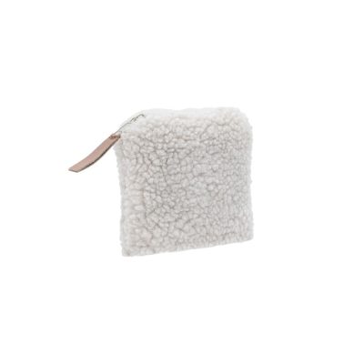 Porte-monnaie en fausse fourrure VIP Beige