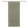 Rideau en coton flammé, teinture uni, Modèle TAMTAM, coloris Vetiver, thème Indy