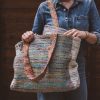 Sac tri-matière, motif tissage multicolor, TRESOR, coloris Brazil, Thème Casa Rio, face bleue