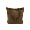 Sac en cuir, détail surpiqûre, TAXI, coloris Taupe, thème Velvet Leather