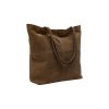 Sac en cuir, détail surpiqûre, TAXI, coloris Taupe, thème Velvet Leather, vue de côté