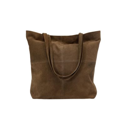 Sac en cuir, détail surpiqûre, TAXI, coloris Taupe, thème Velvet Leather