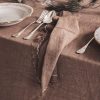 Lot de 2 serviettes de table en coton flammé 8 Serviette de table en coton MARINARA Rhum