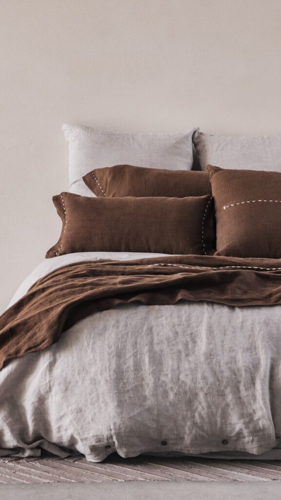 linge de lit en lin NATUREL Theme FARM LIFE bison slider home mobile