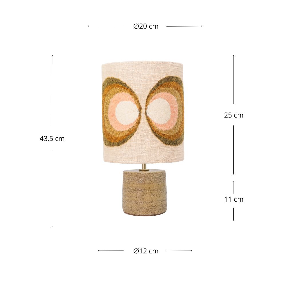 lampe abat jour green soda kaolin fiche produit dimensions 3