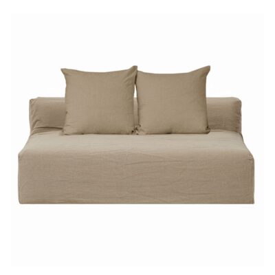 Canapé en lin 3 places en lin URBAN GEEK Naturel