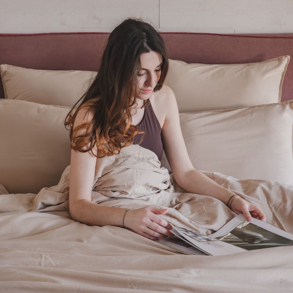 Housse couette en satin de coton 240x260 cm 2 Housse couette en satin de coton 240x260 cm – Image 2