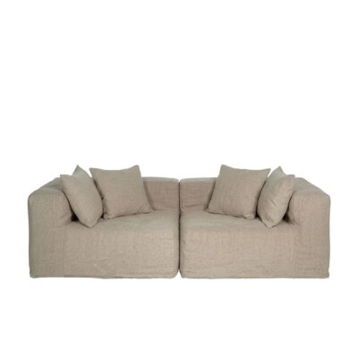 Canapé en lin grosse trame