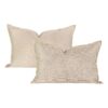 Coussin uni texturé modèle TAORMINA coloris Natural