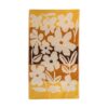 Serviette de bain ou de plage en éponge 550g à motifs fleuris ambiance 70s, DOLL, coloris Spritz, thème Tulum, à plat