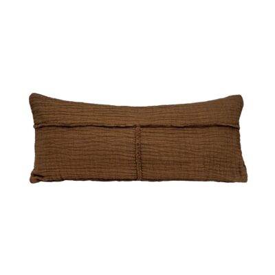 coussin et housse de coussins en coton et lin, 30x70cm, NIRVANA, coloris Café, thème Couleurs Locales, packshot