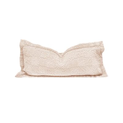 Coussin en coton alvéolé FADO Nude