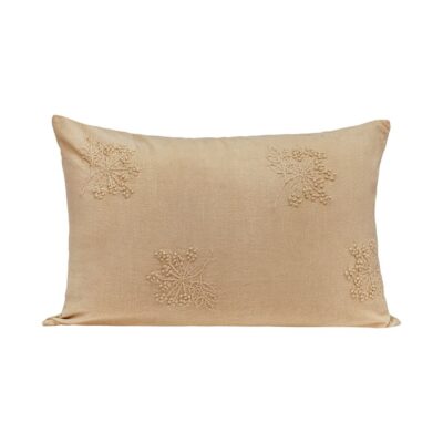 coussin en coton flammé 40x60cm DOMINGO coloris Brown thème Douce Hacienda