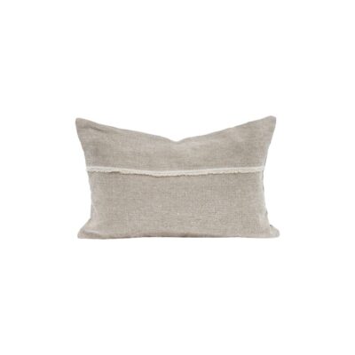 Coussin en lin 25X40cm, HYPOLITE, coloris NATUREL, thème HANDMADE