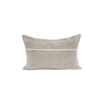 Coussin en lin 25X40cm, HYPOLITE, coloris NATUREL, thème HANDMADE