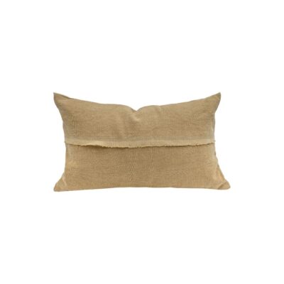 Coussin en lin 25X40cm, HYPOLITE, coloris SAVANE, thème HANDMADE