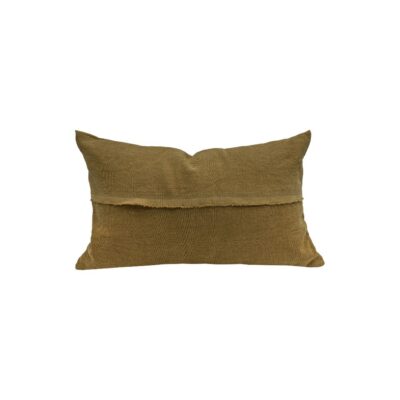 Coussin en lin 25X40cm, HYPOLITE, coloris STEPPE, thème HANDMADE