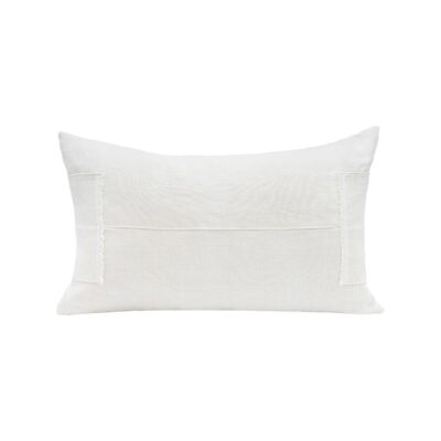 Coussin en lin 40x60cm, HECTOR, coloris BLANC/WHITE, thème HANDMADE