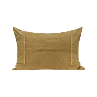 Coussin en lin 40x60cm, HECTOR, coloris BUTTERNUT, thème HANDMADE